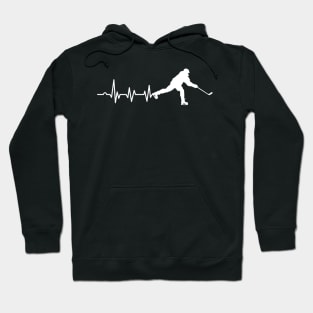 Ice Hockey Heartbeat Ice Hockey Player Gift Hoodie